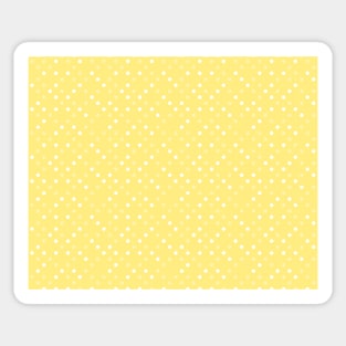 Yellow White Polka Dots Cute Pattern Sticker